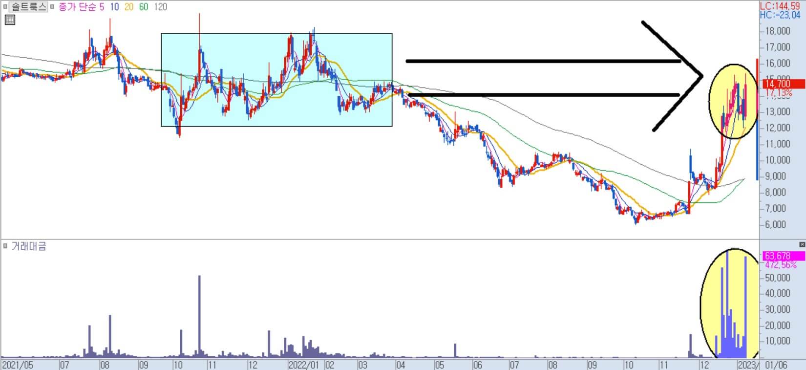 솔트룩스 일봉 차트