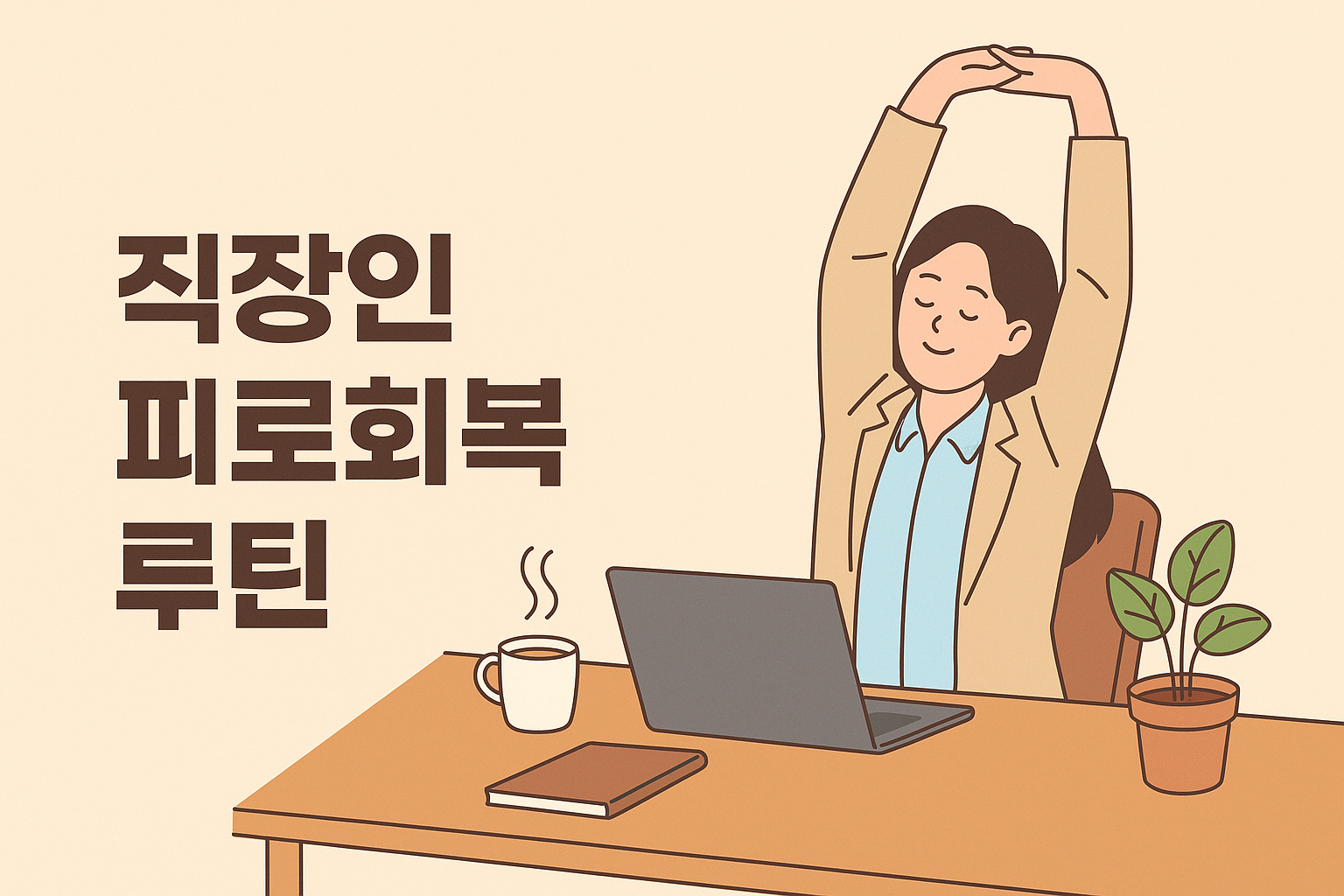 직장인 피로회복 루틴 사진