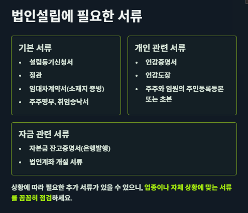 법인설립 절차&amp;#44; 서류 및 비용 가이드