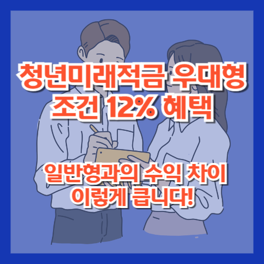 청년미래적금 우대형 조건 12% 혜택, 일반형과의 수익 차이 이렇게 큽니다!
