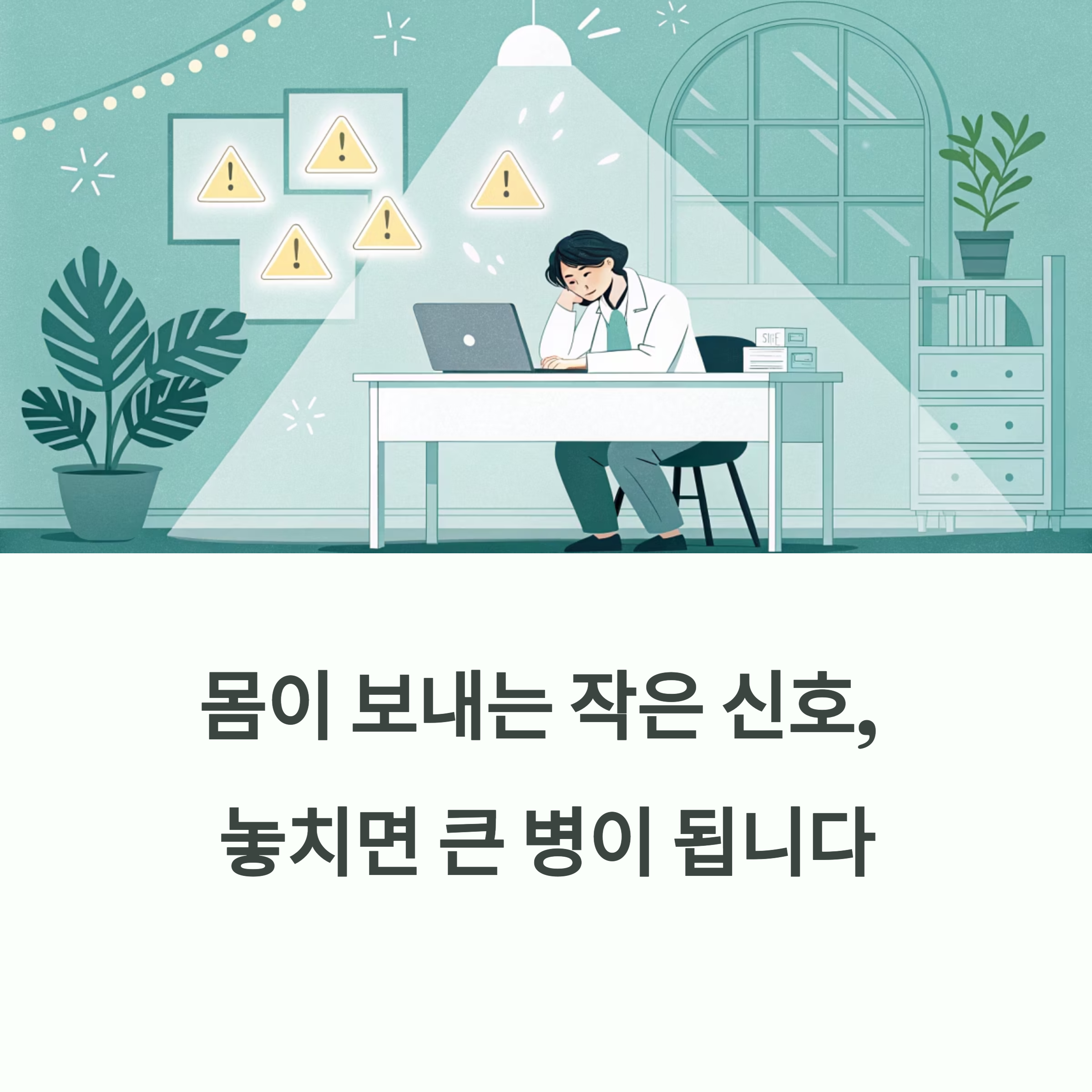 초기에 잡으면 쉽게 치료되는 질병, 작은 신호를 놓치지 마세요. 에 대한 이미지