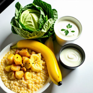 바나나-미음-양배추