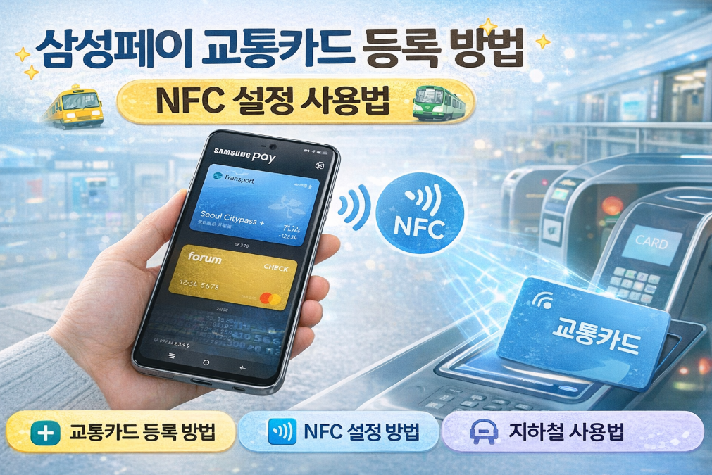삼성페이 교통카드 NFC 설정 3분 완벽 등록법