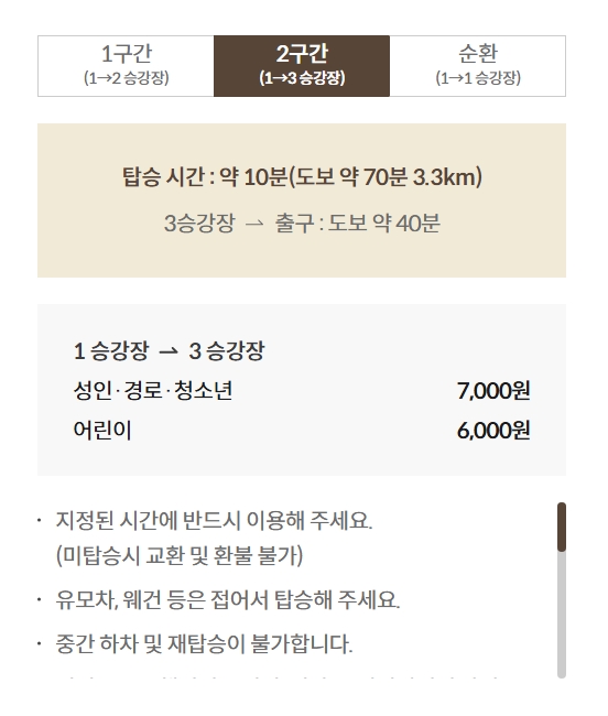 2구간가격표