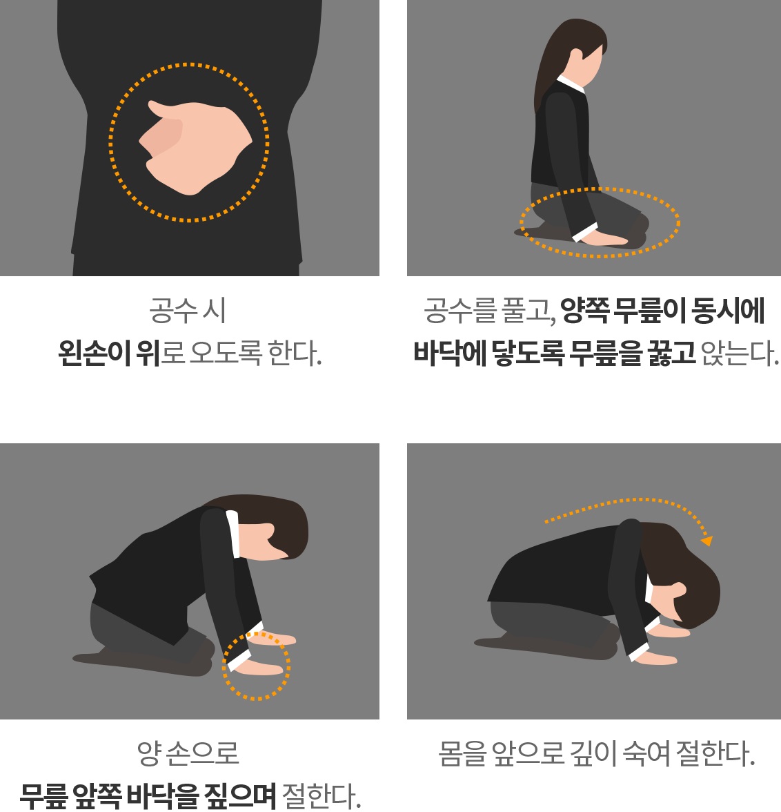 여성 절하는 방법