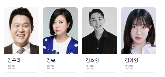 심야괴담회 시즌5 출연진을 나타낸 사진