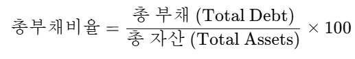 총 부채비율 (Total Debt Ratio) 공식