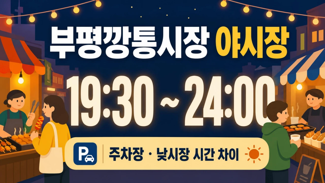 부평깡통시장 야시장 운영시간 19시30분부터 24시까지 안내