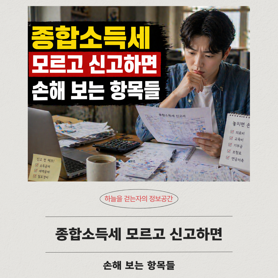 종합소득세 모르고 신고하면 손해 보는 항목들