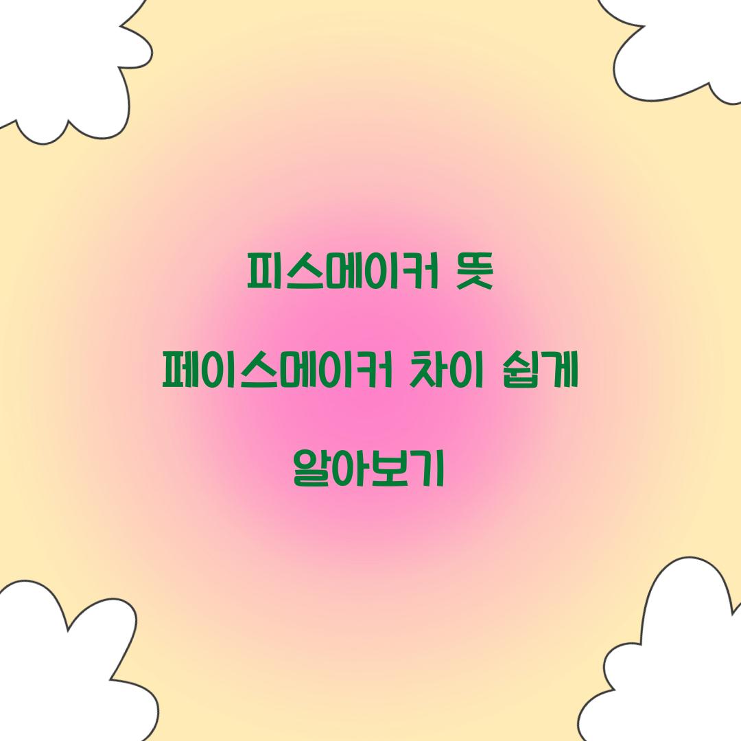 피스메이커 뜻