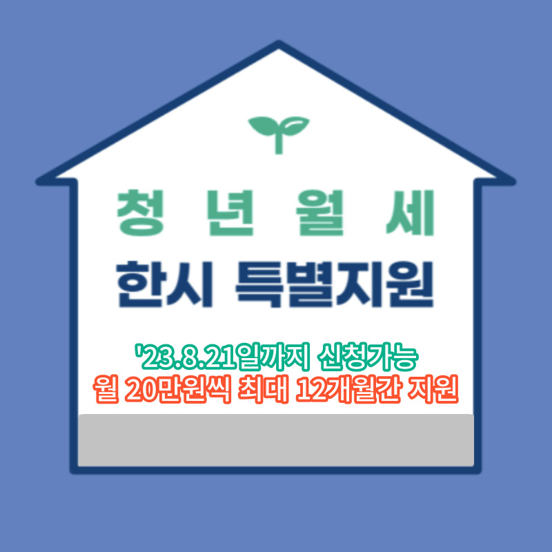 청년월세 한시 특별지원
