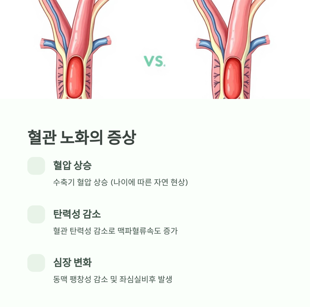 혈관 노화의 증상