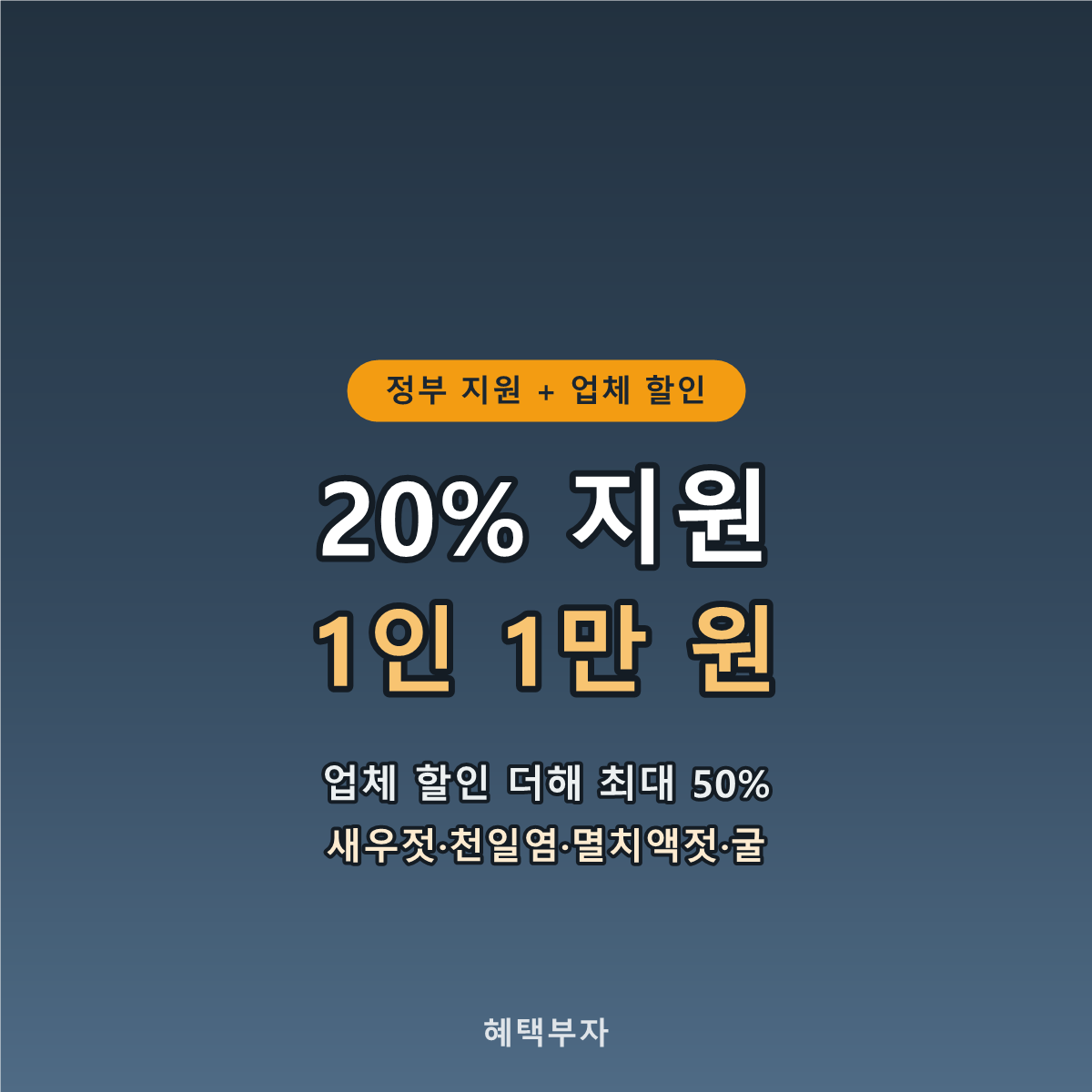 정부 지원 + 업체 할인
