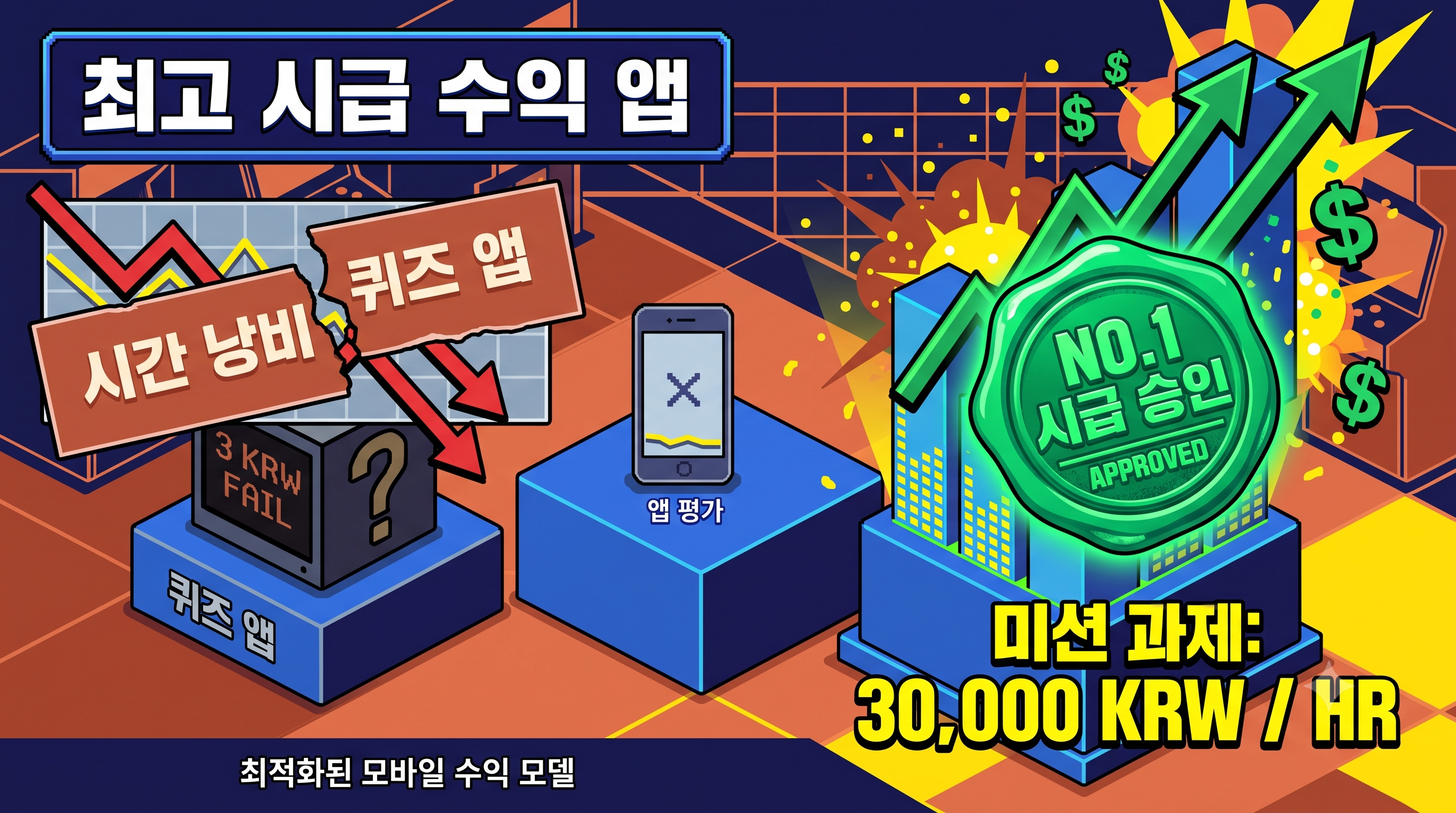 방치형 vs 퀴즈형 vs 미션형 직장인 시급 1위 앱테크