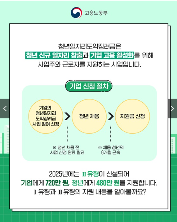 청년 일자리 도약 장려금 지원대상 및 신청방법 지원금액은?