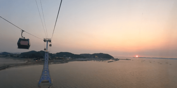 제부도 서해랑 해상케이블카와 제부도 석양