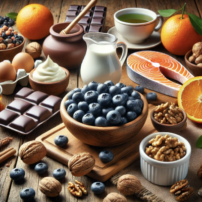 스트레스 해소에 좋은 천연 식품 이미지