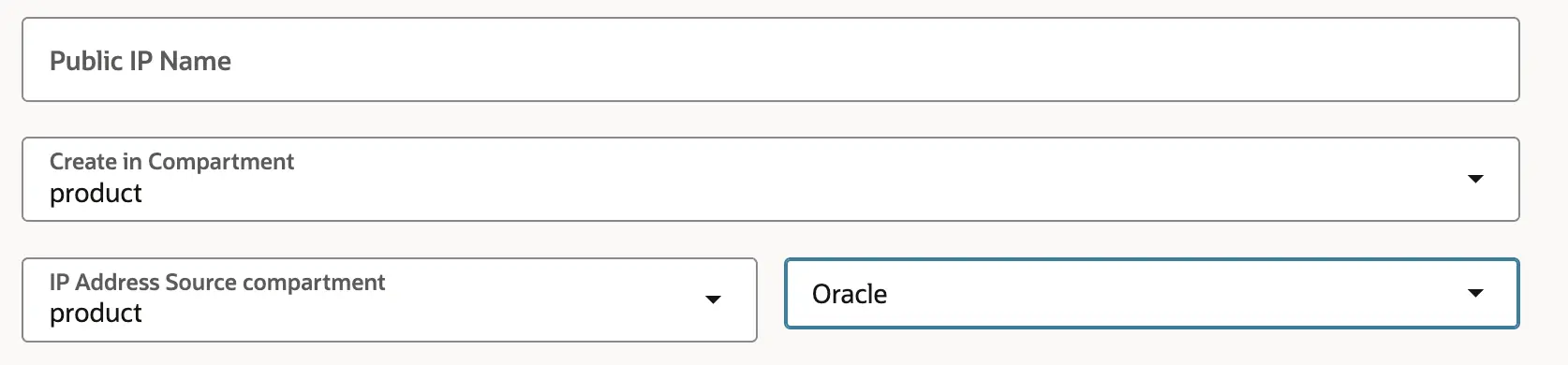 오라클 클라우드 - VNIC Details - IP administration - Edit Private IP Address