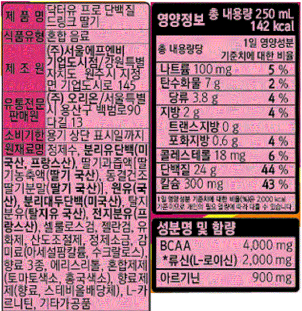 단백질-쉐이크-닥터유-성분표
