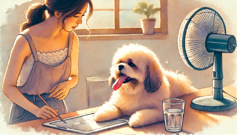 강아지 여름철 건강에 대한 이미지