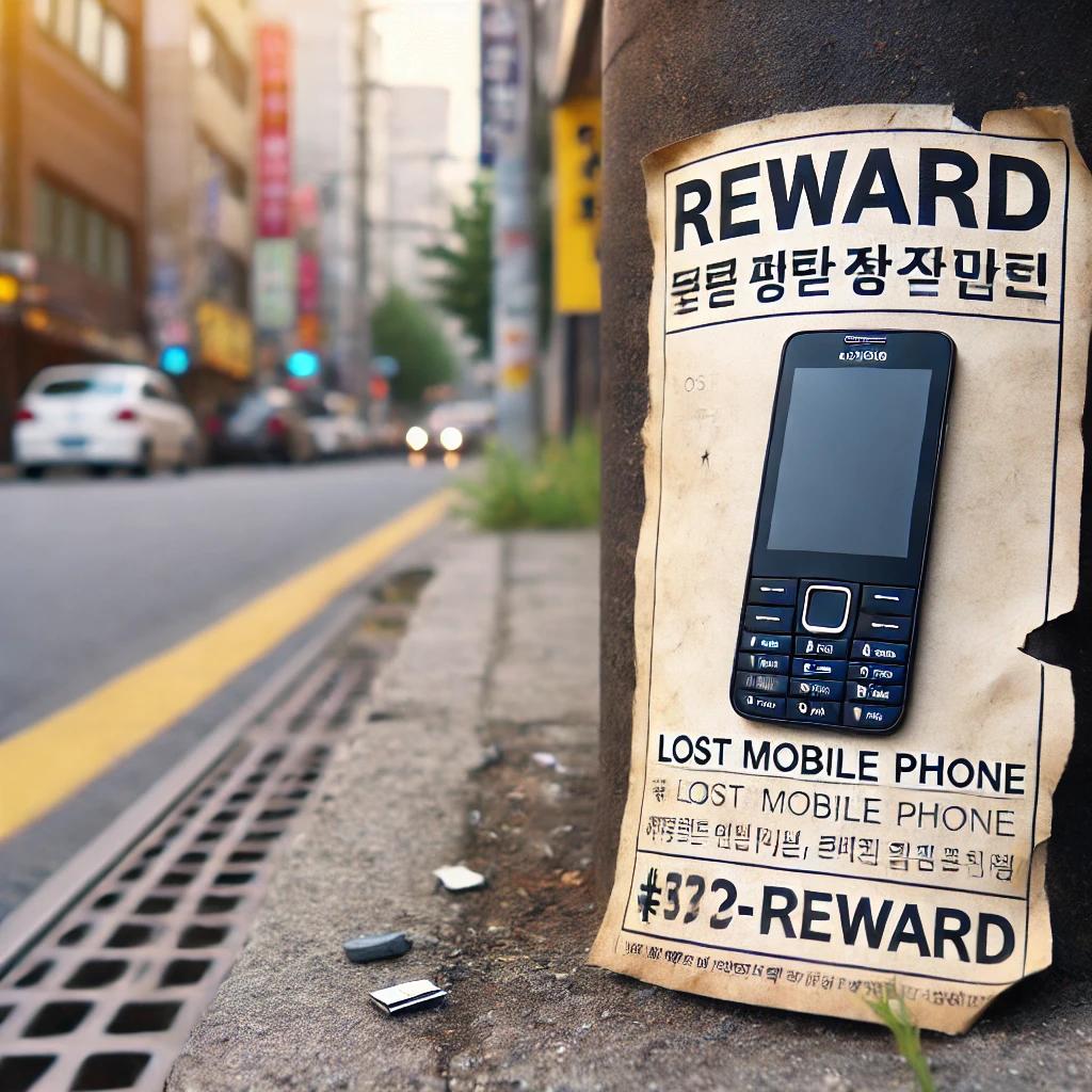 핸드폰 분실 사례금