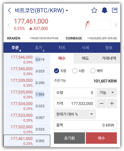 업비트 비트코인 매수