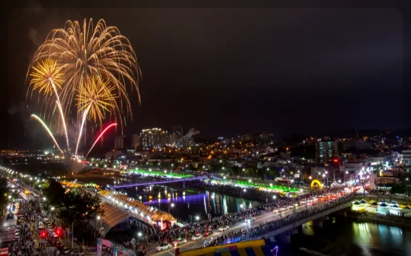 강릉 단오제 불꽃놀이