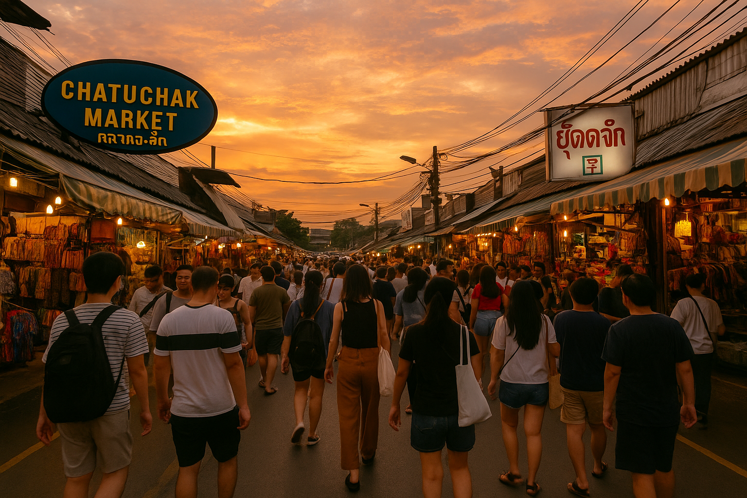 짜뚜짝 시장 배경