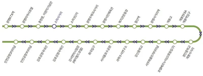 소하사거리 인천공항 공항버스 노선