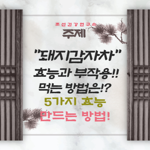 말린 볶은 돼지감자차 효능 5가지 당뇨 장기능 개선에 좋은 차 만들기