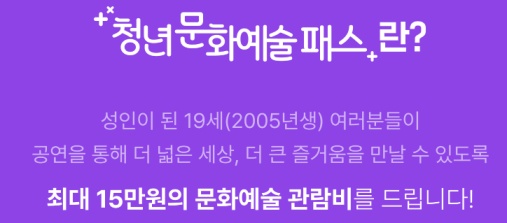 청년문화예술패스 사용법