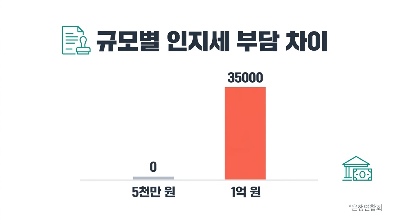 신용대출 갈아타기 기간 규모별 인지세 부담 차이