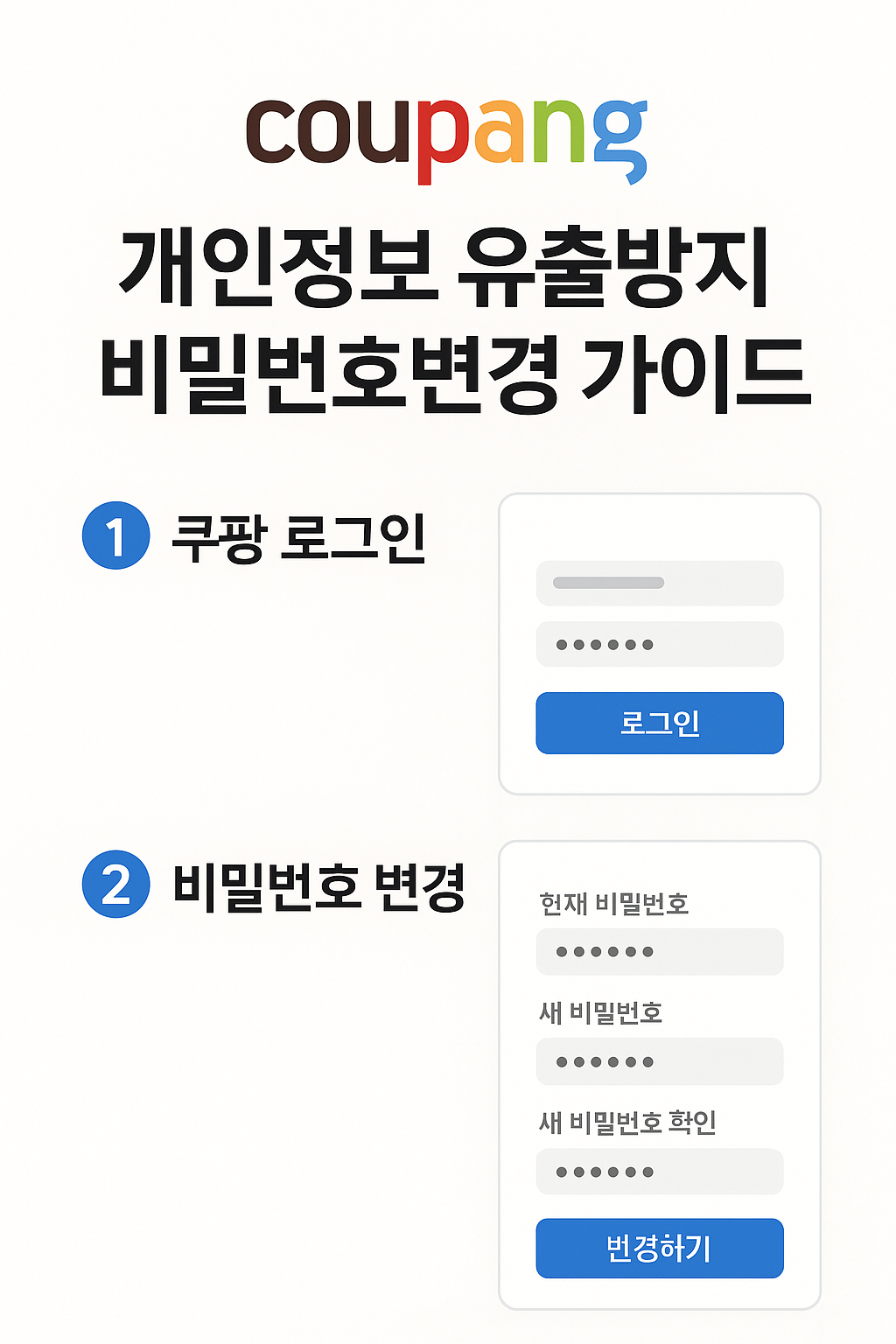 쿠팡비밀번호변경 가이드 썸네일