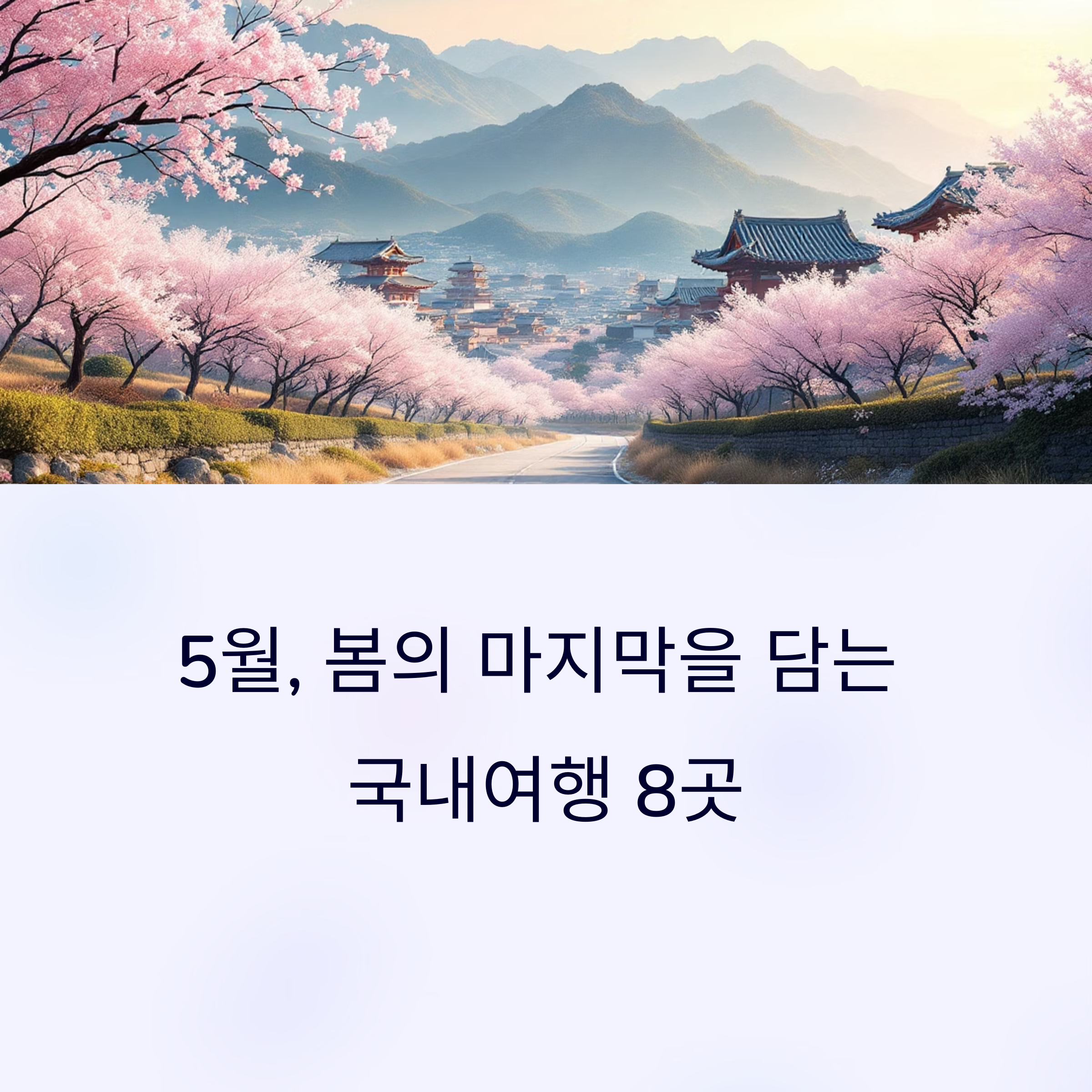 봄의 끝자락, 5월에 떠나는 국내 명소 여행