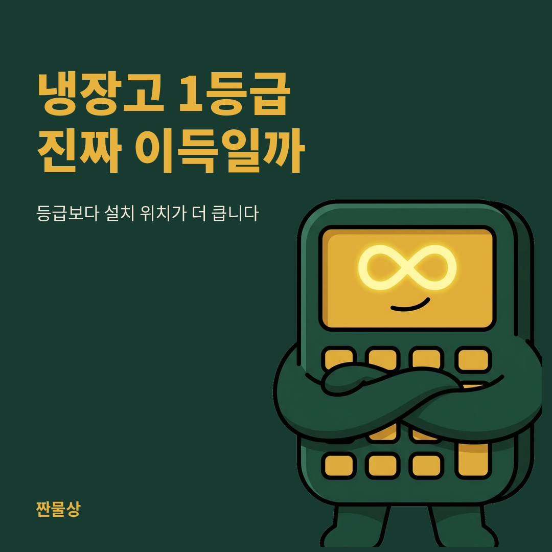 냉장고 에너지등급 1등급 2등급 비교