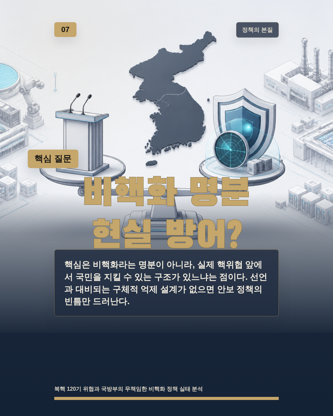 비핵화 명분 현실 방어?