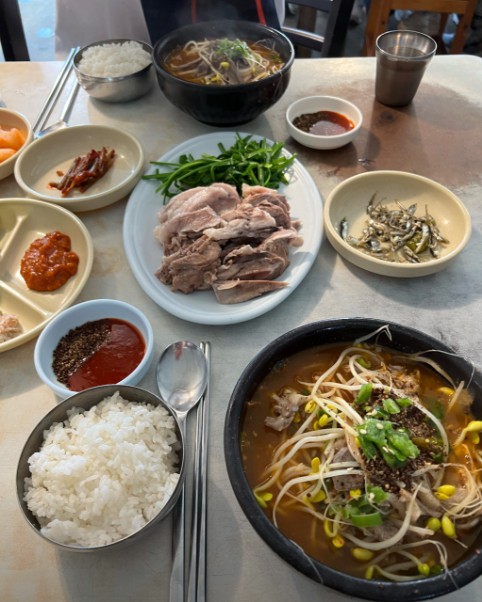 여수 나진국밥 메뉴 이미지