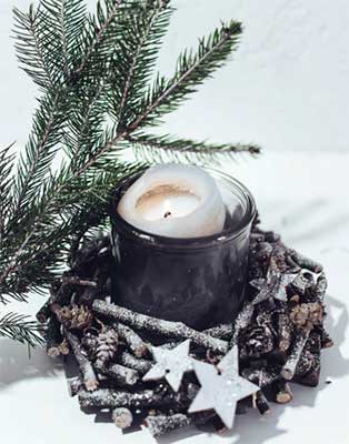 크리스마스-양초-장식