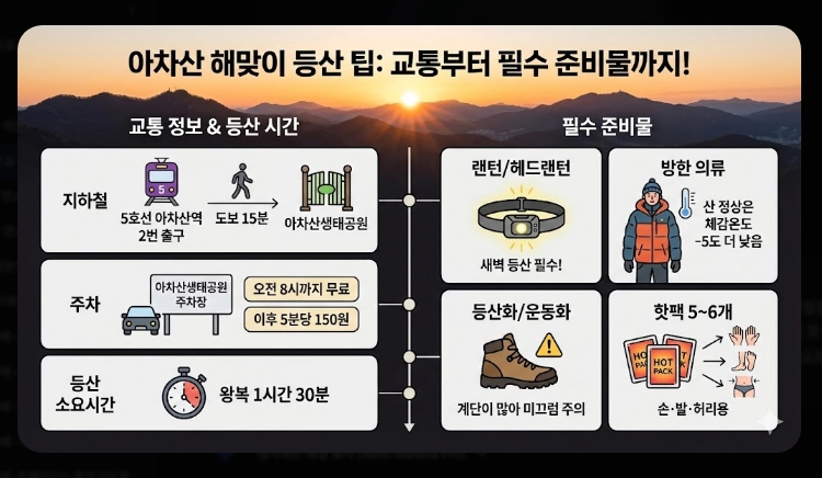 서울 근교 해돋이 명소 2026 완벽가이드, 동해 안 가도 명당은 가깝다