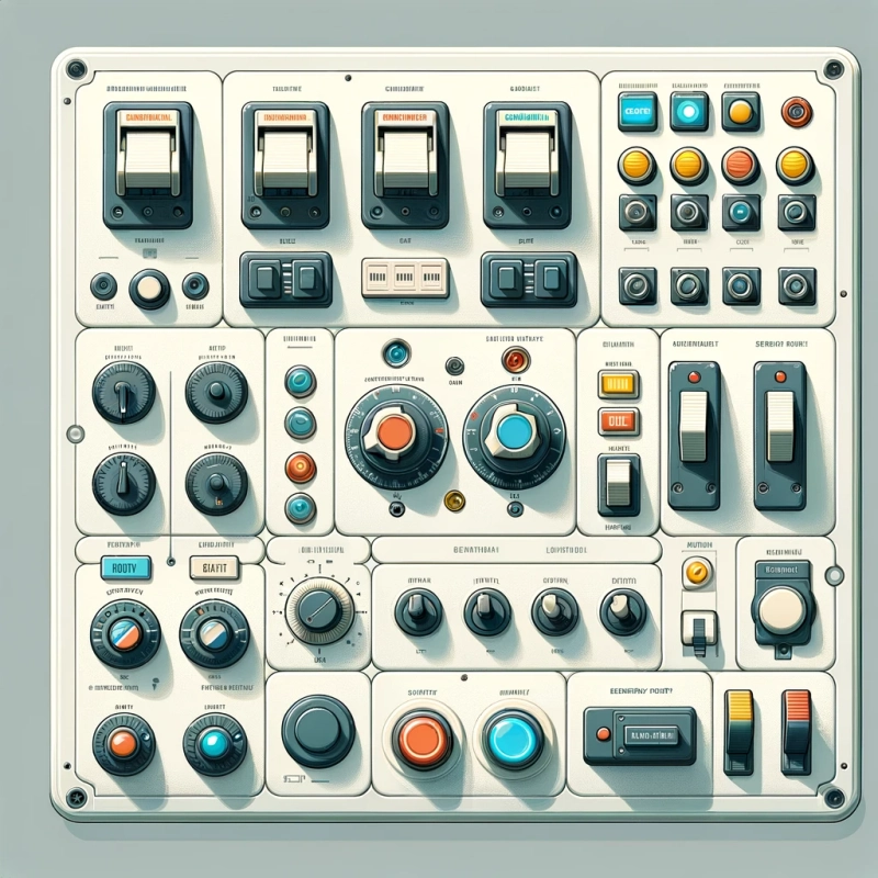 각종 전기 스위치들