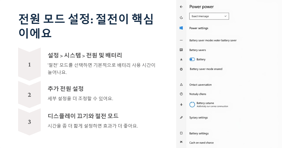 윈도우11에서 배터리 사용 시간을 늘리는 방법