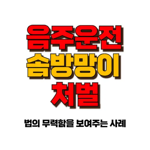 음주운전 솜방망이 처벌 썸네일