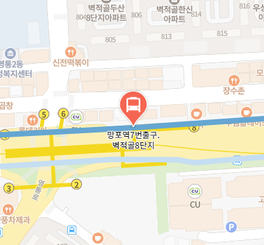 망포역7번출구.벽적골8단지에서 인천공항 리무진 공항버스(4100번) 지도 위치