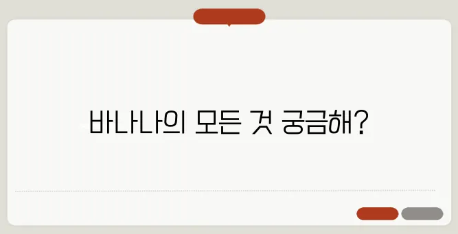 바나나영양성분, 바나나의 놀라운 효능과 주의사항!