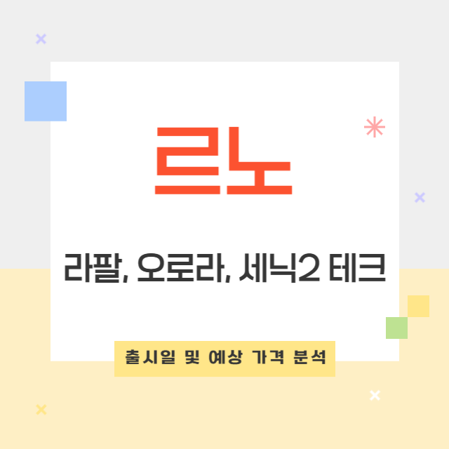 라팔 SUV, 오로라, 세닉 2테크: 출시일 및 예상 가격 분석