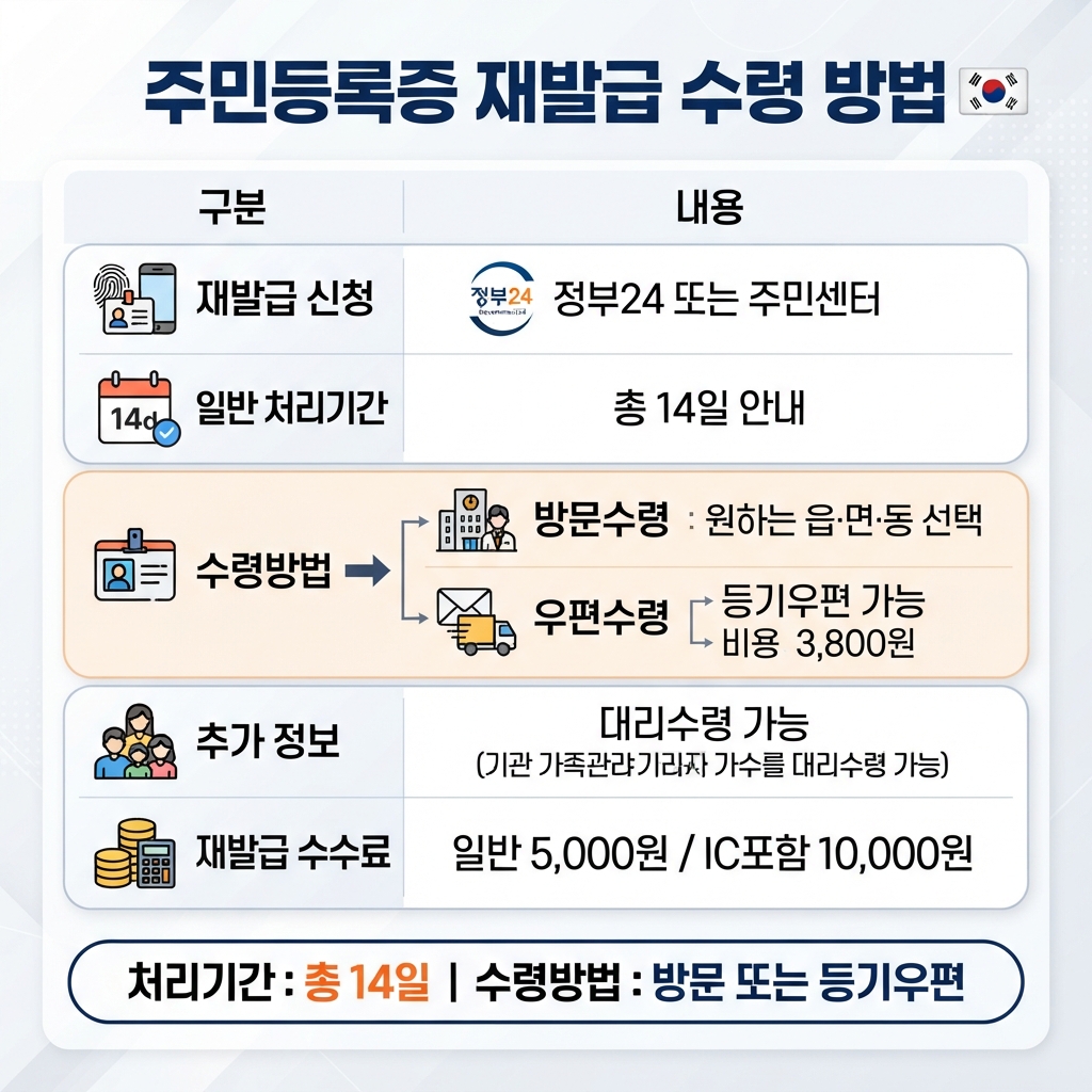 주민등록증 재발급 신청하러 가기