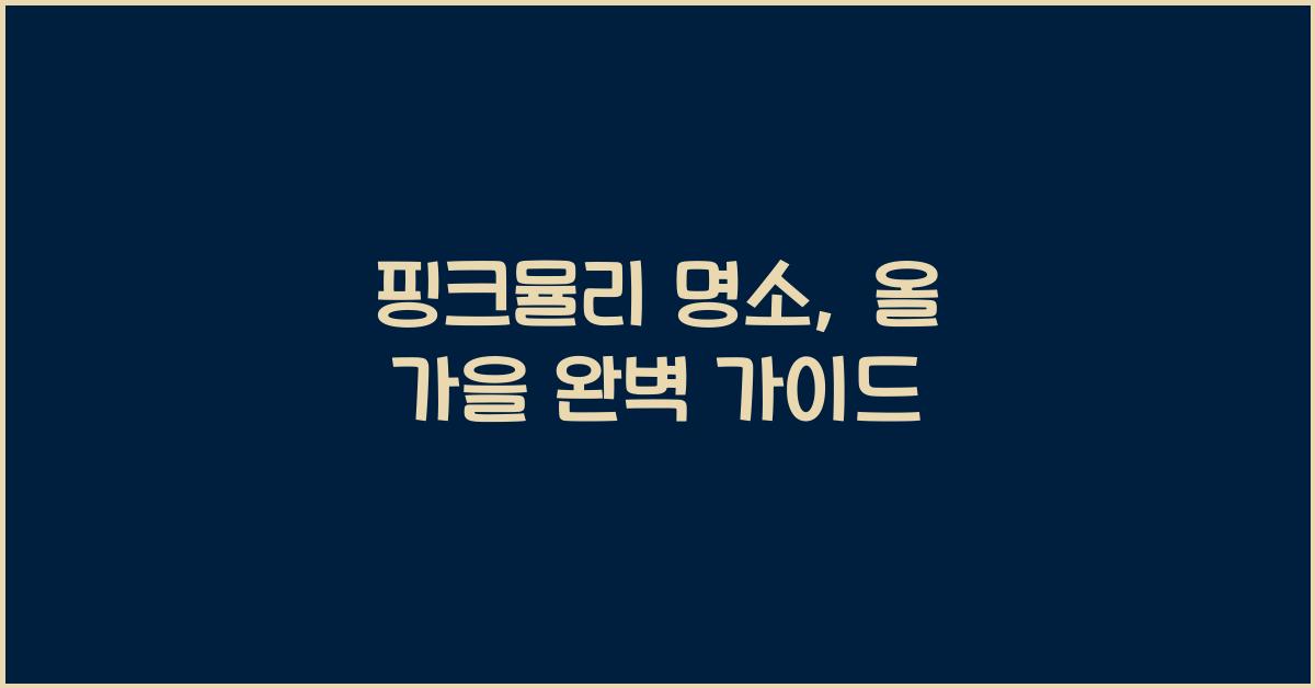 핑크뮬리 명소