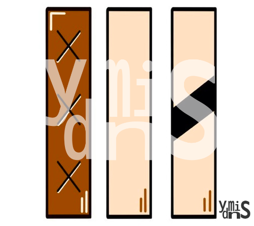 직접 그린 윷 모습이다.