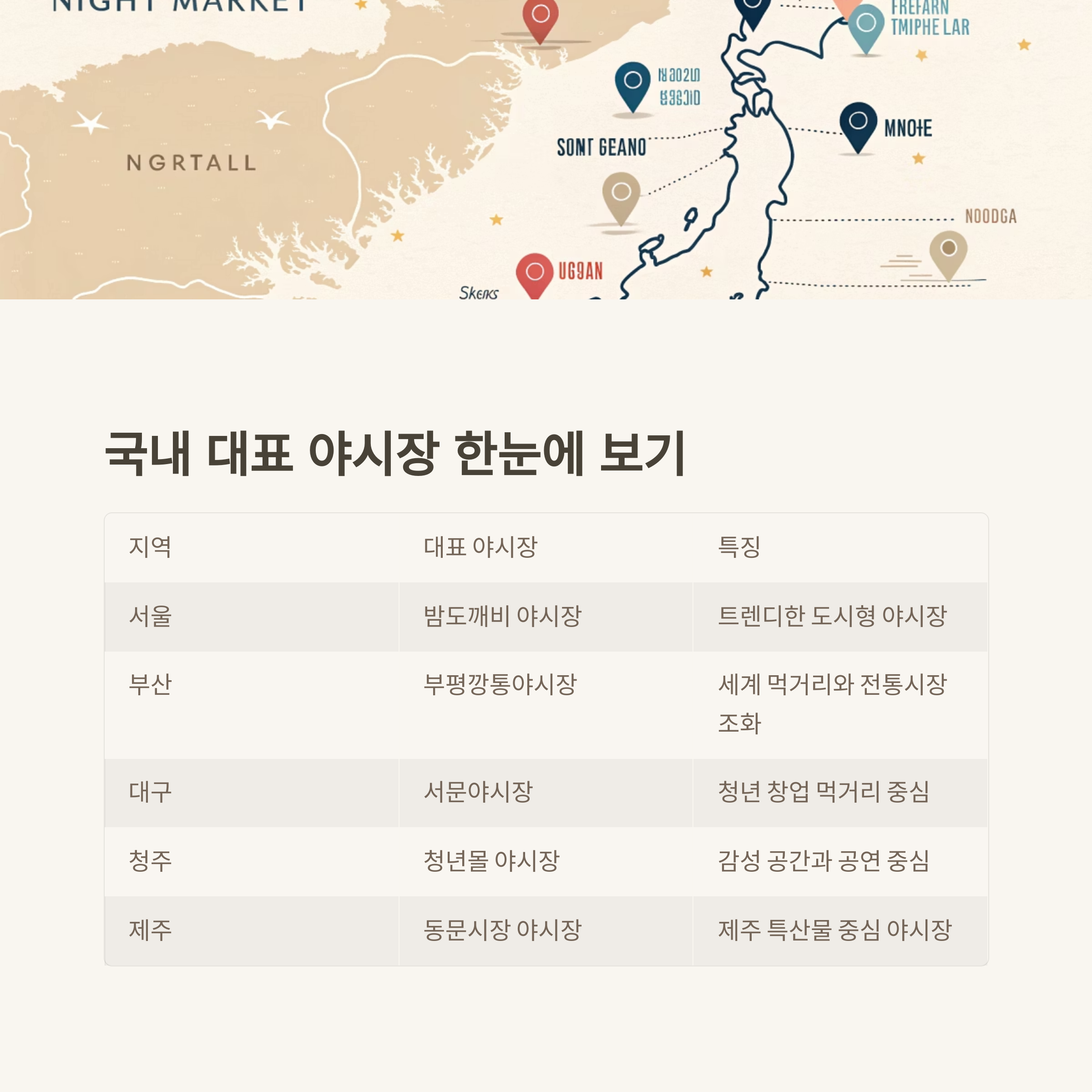 국내 야시장 명소