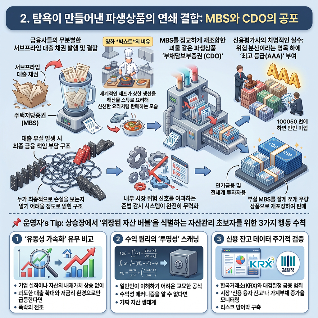 탐욕이 만들어낸 파생상품의 연쇄 결합: MBS와 CDO의 공포